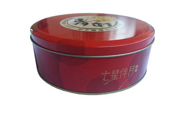 Çin Silindir teneke kurabiye kutuları, kahve için kırmızı teneke cam Tedarikçi