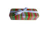 Beyaz Şerit Noel Boş Hediye Tenekeleri Metal Kutusu CYMK Kapak Üzerine Baskı / Gövde Tedarikçi