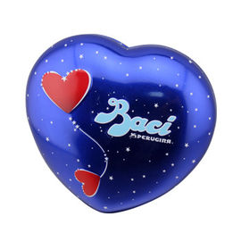 Çin Baci Çikolata Kalay Kutusu Kalp Şekilli Metal Canlı Mavi Renkli Tedarikçi