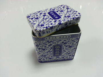 Çin Kapaklı Mavi ve Beyaz Porselen Kutu, Çay Depolama / Hediye Paketli Tedarikçi