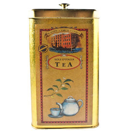 Çin Çay / Kahve Paketleme İçin Kare Altın Kalay Çay Tenekeleri Kalay Çay Tedarikçi