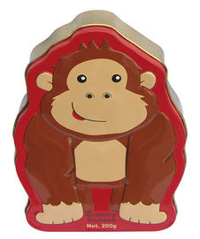 Çin Candy Cute Food Grade Teneke Konteynerler Teneke Levha Orangutan Şekli Tedarikçi