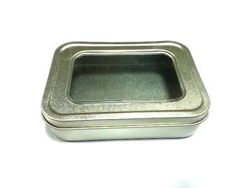 Pil Yuvası Metal Kalaylı Konteyner PVC Pencere / Kalay Kutular, 109 * 79 * 25mm Tedarikçi