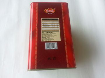 Kızıl Meydan Kalay Çerez Konteyneri 0.23mm Yuvarlak Kapaklı Teneke Çerçeve Tedarikçi