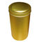 Özel Altın Renkli Boyalı Kalay Çay Tenekeleri, Yuvarlak Şekil Kutusu Tedarikçi